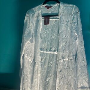 Pure white Allegra front tie duster